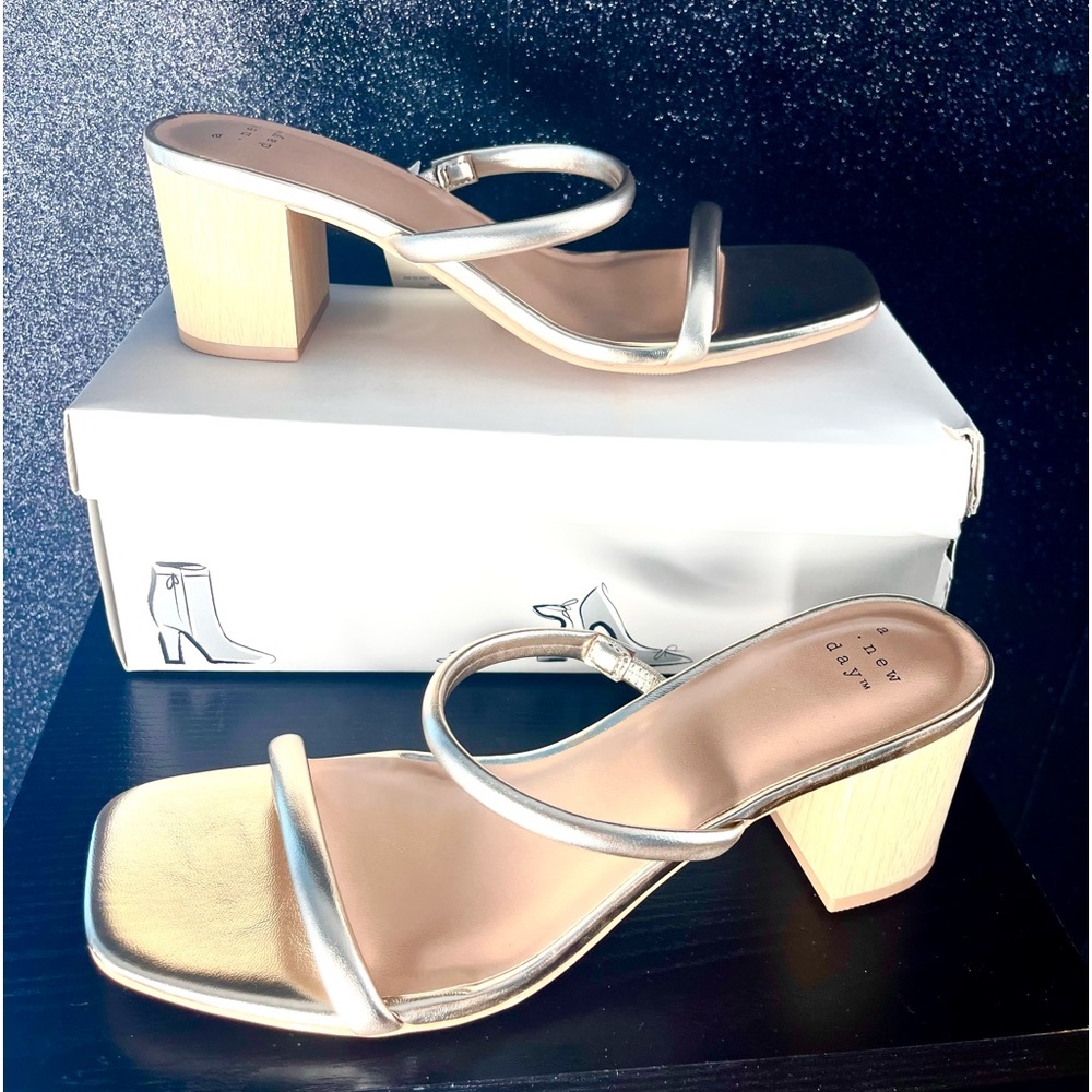 Gold Strap Slide heels